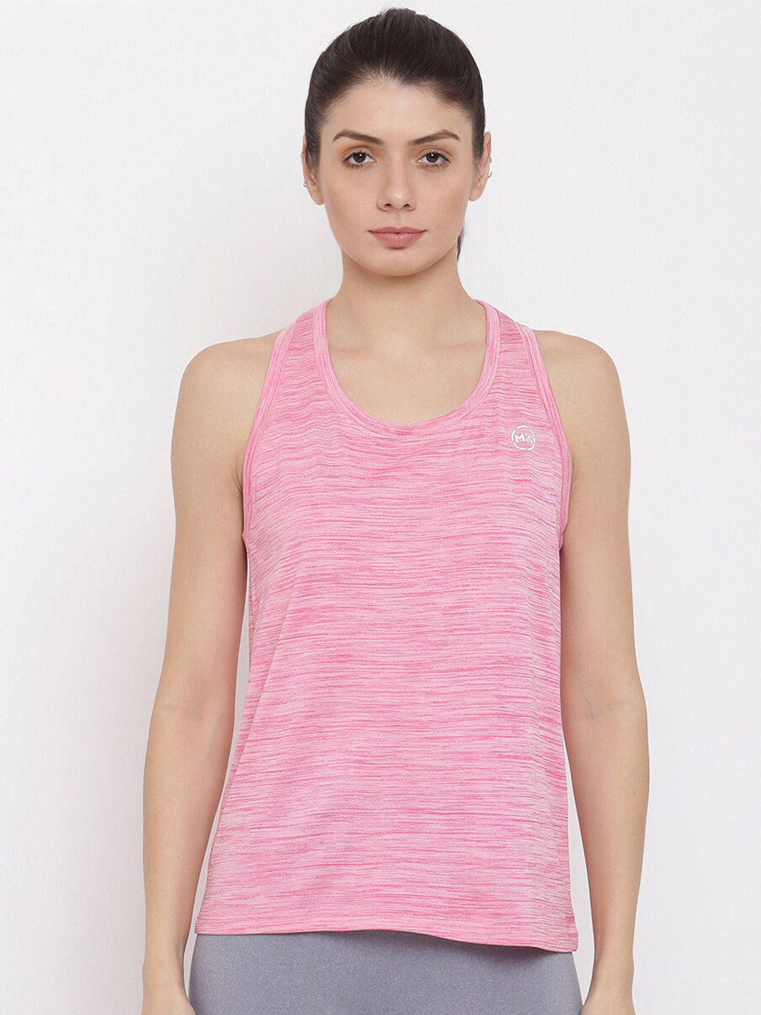 MKH Women Pink DRI-FIT  Sports Tank T-shirt