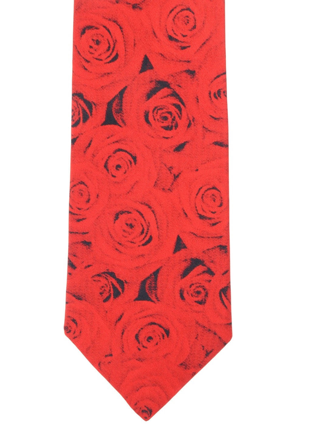 Alvaro Castagnino Red Floral Print Silk Tie