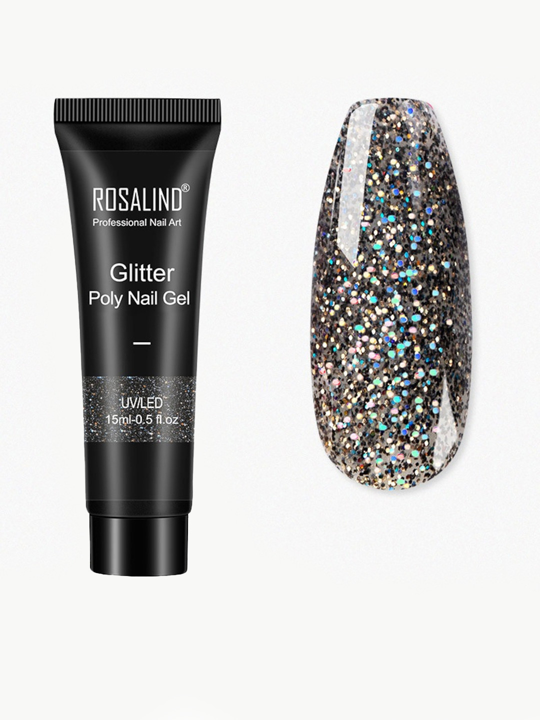 ROSALIND UV & LED Soak-Off Glitter Poly Nail Extension Gel 15 ml - A756