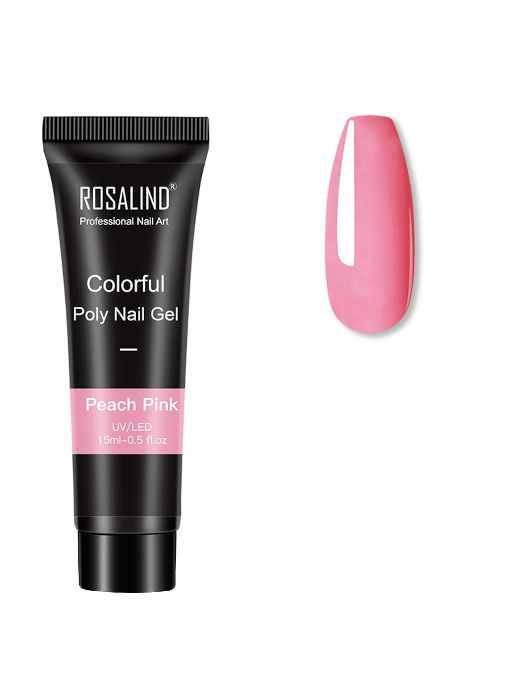 ROSALIND UV & LED Soak-Off Colorful Poly Nail Extension Gel 15 ml - Peach Pink