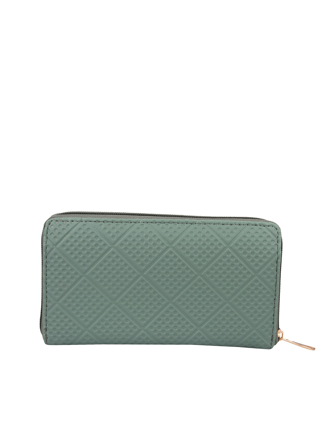 YESSBENZA Women Textured Zip Around Water Resistant Wallet with Passport Holder