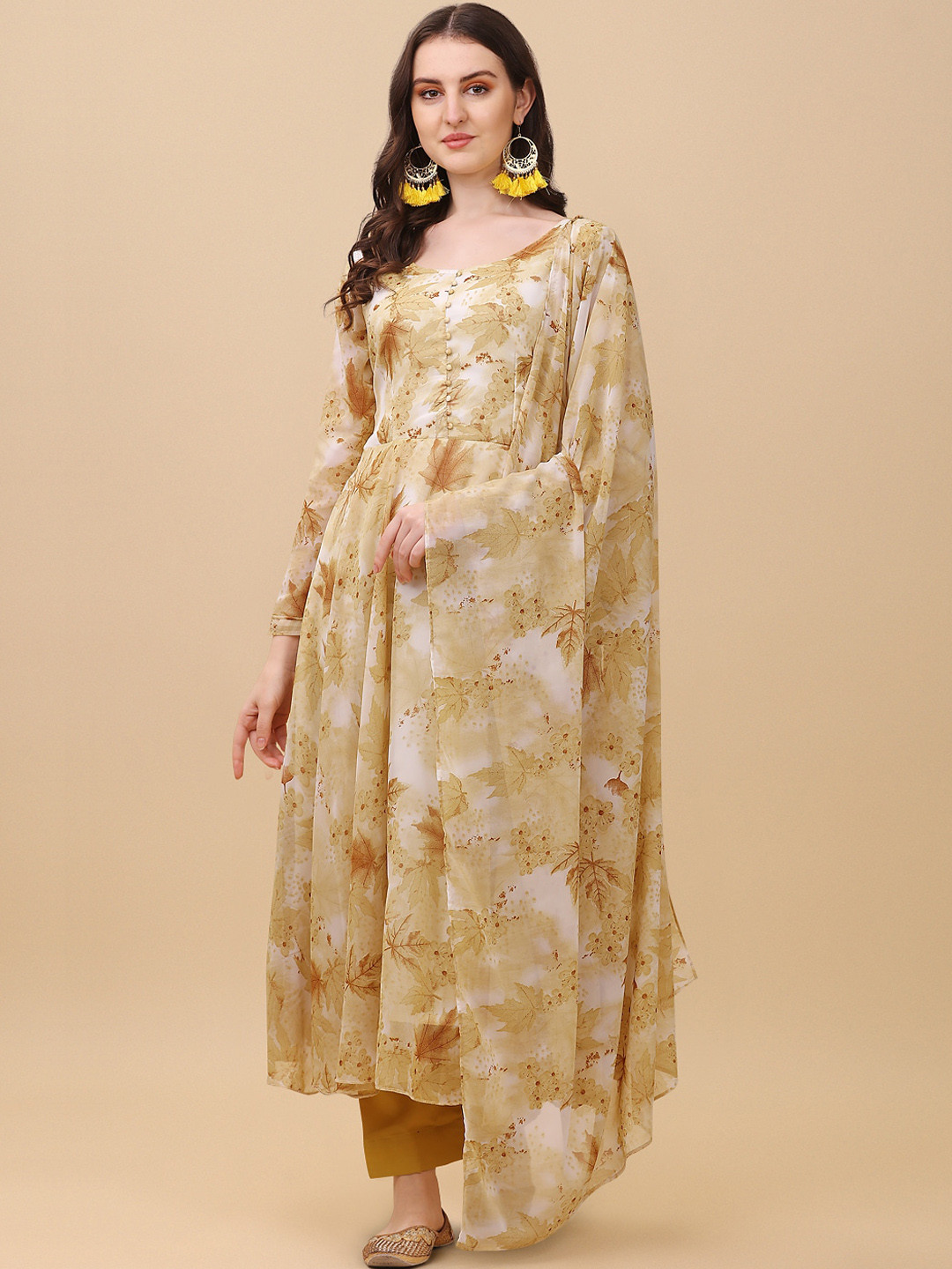 Virah Fashion Women Floral Printed Kurta with Trousers & With Dupatta