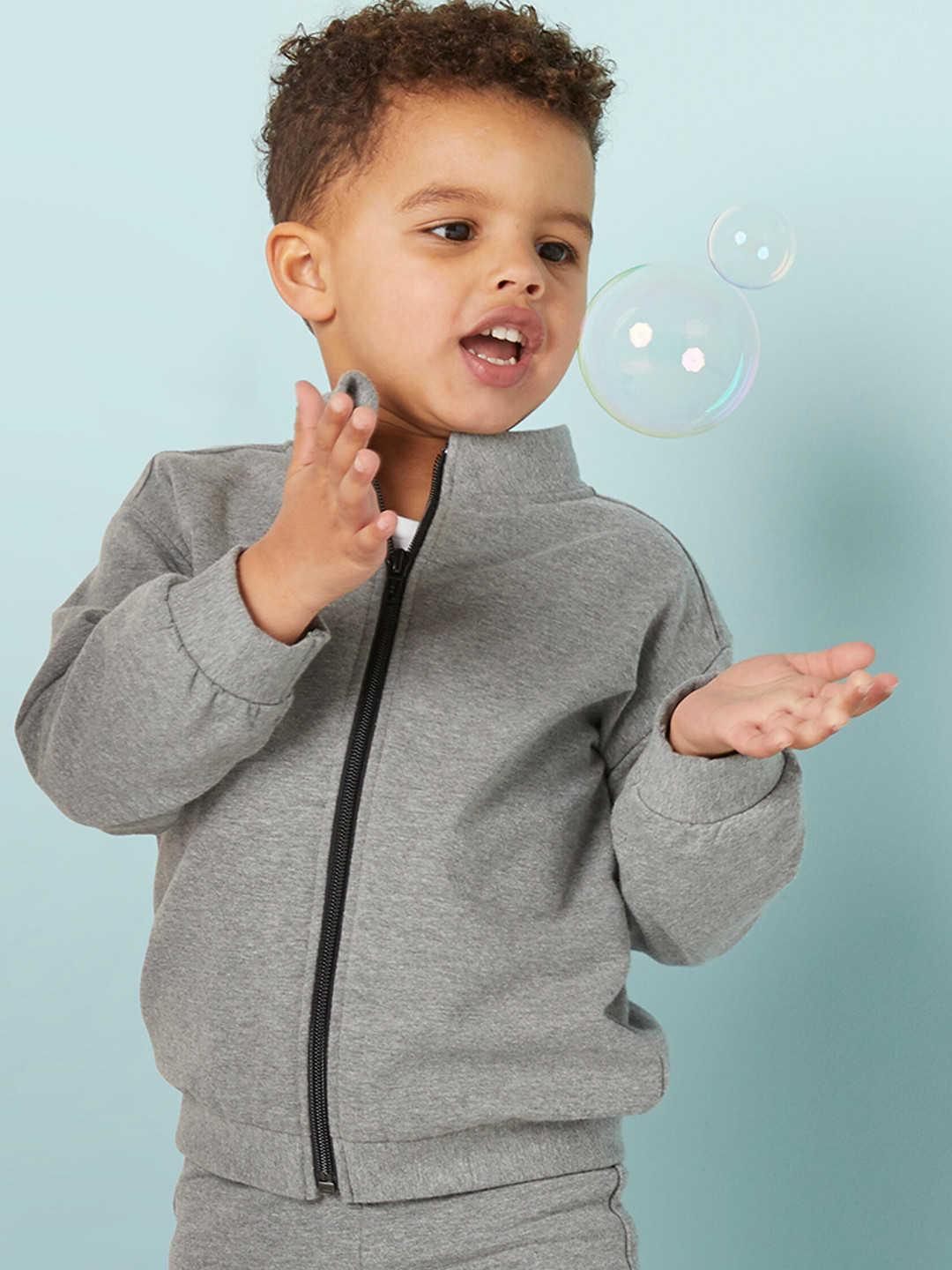 Decathlon Domyos Kids Grey Solid Tracksuits