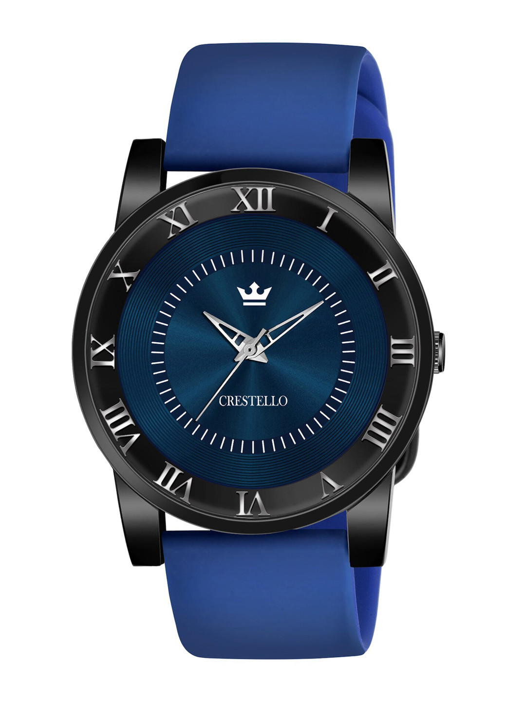 CRESTELLO Men Blue Brass Mother of Pearl Dial & Blue Straps Analogue Watch CR-BK012SLC-BLU