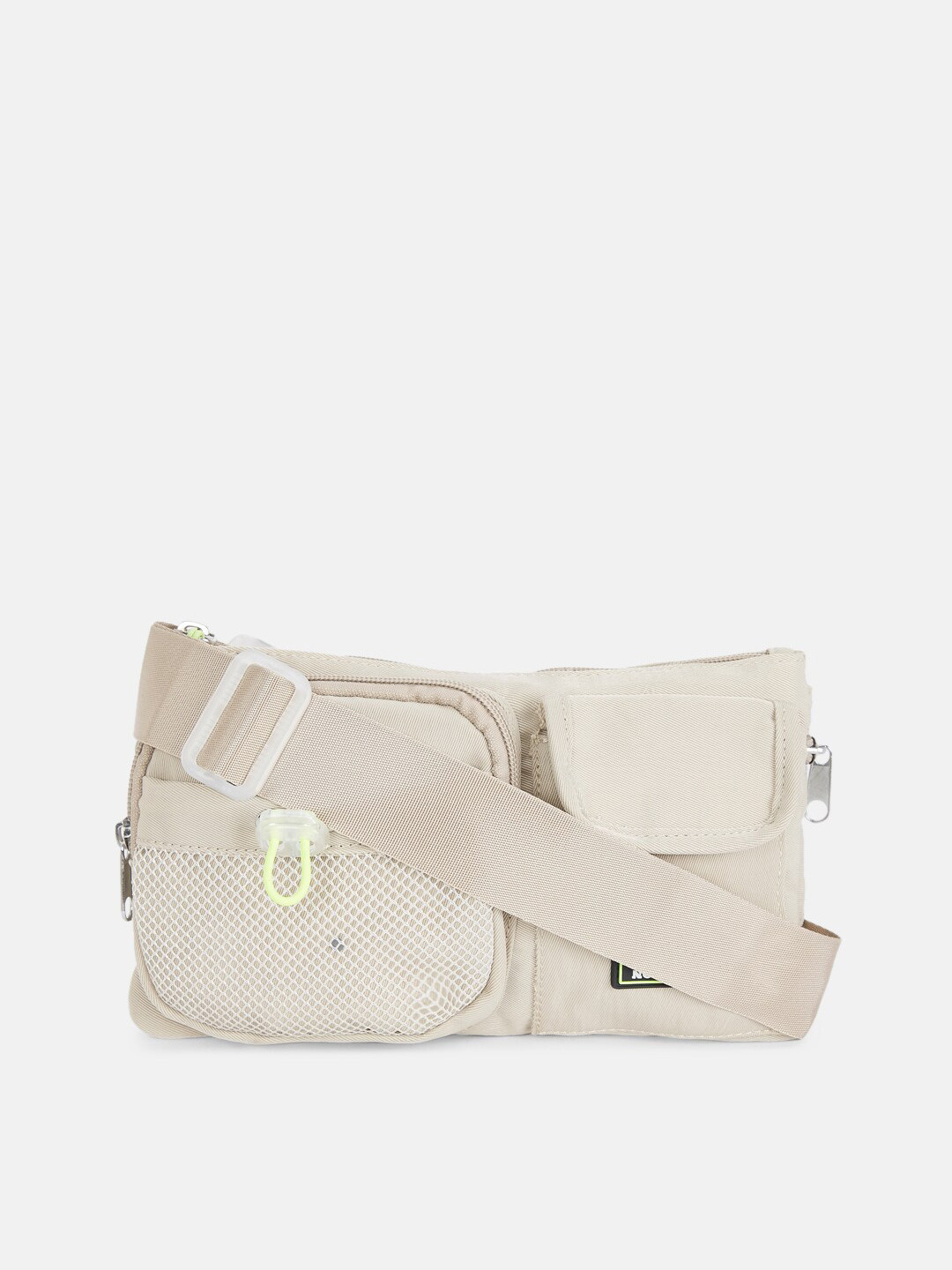 Ajile by Pantaloons Grey Oversized Structured Sling Bag