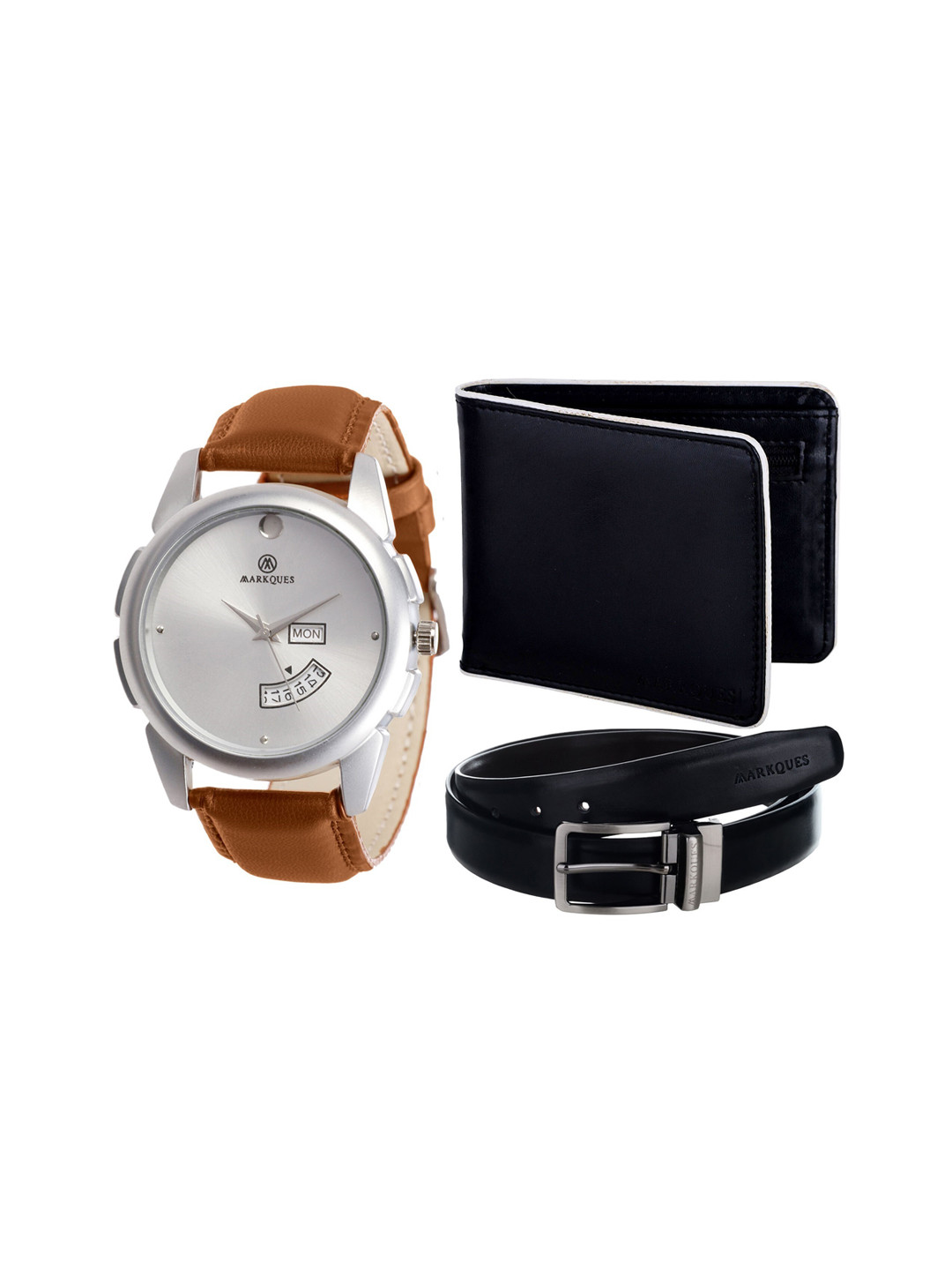 MARKQUES Men Black Solid Accessory Gift Set STV-770904-ACE-01-NL-01-Multi