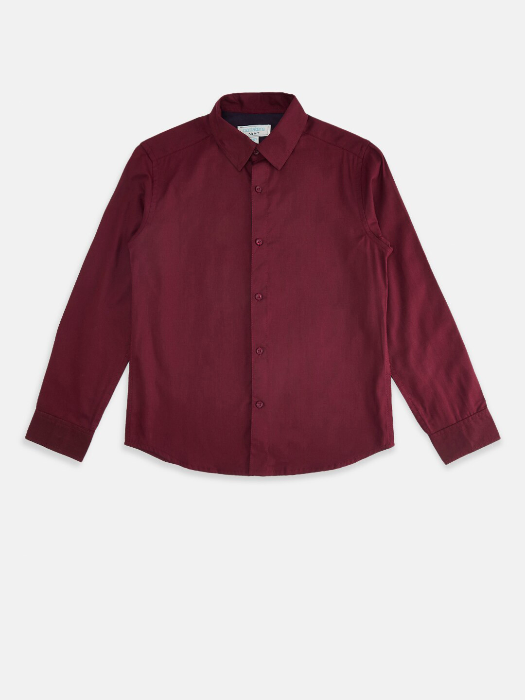 Pantaloons Junior Boys Maroon Party Shirt