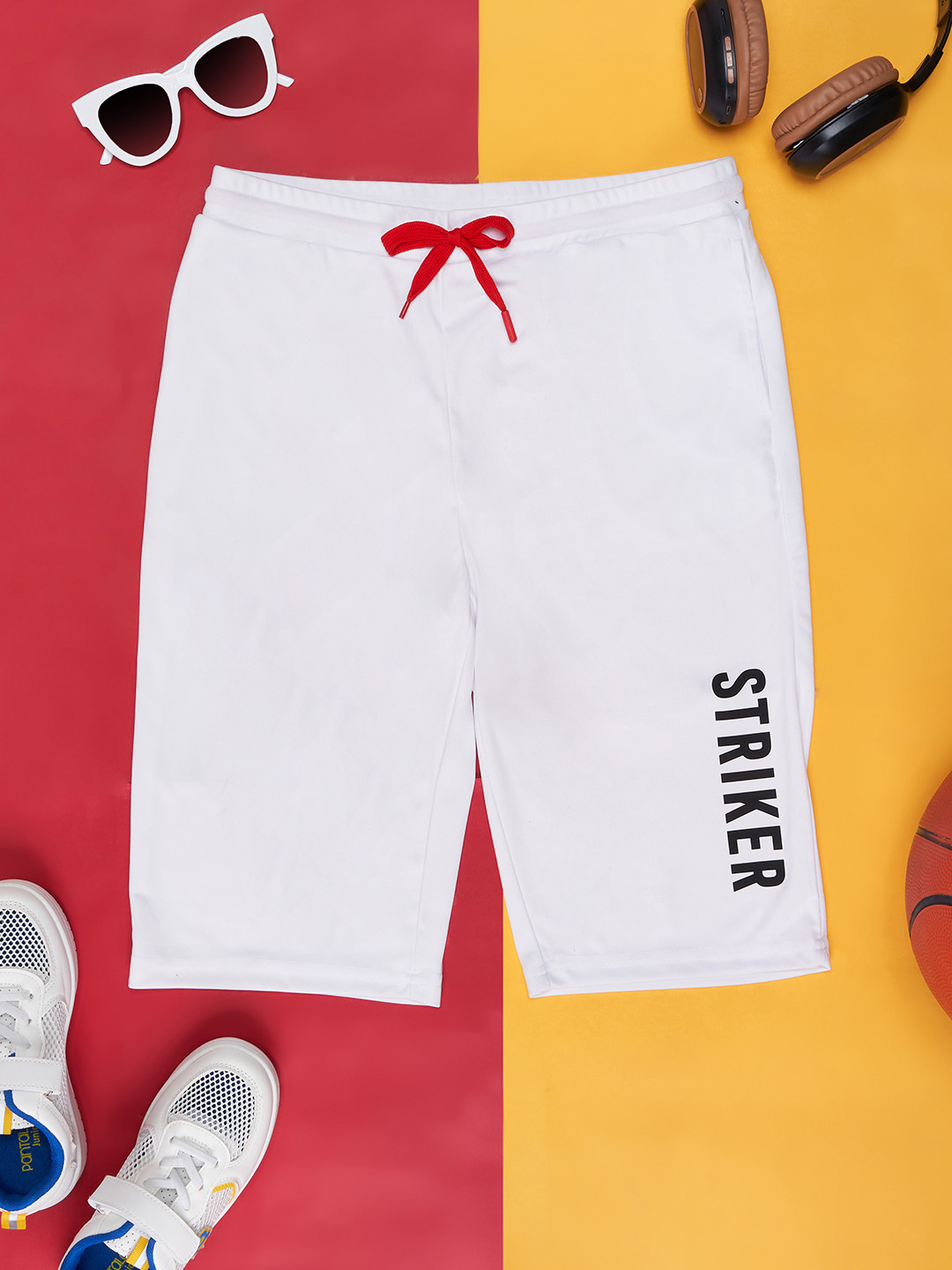 Pantaloons Junior Boys White Printed Shorts