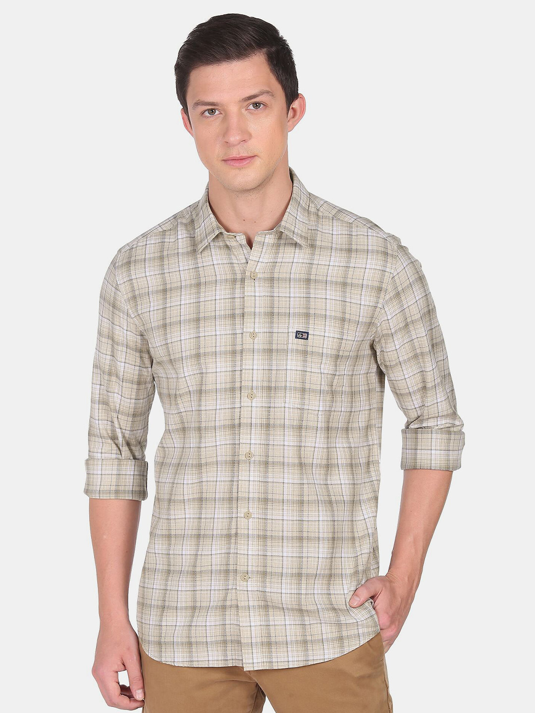 Arrow Sport Men Slim Fit Tartan Checked Casual Shirt