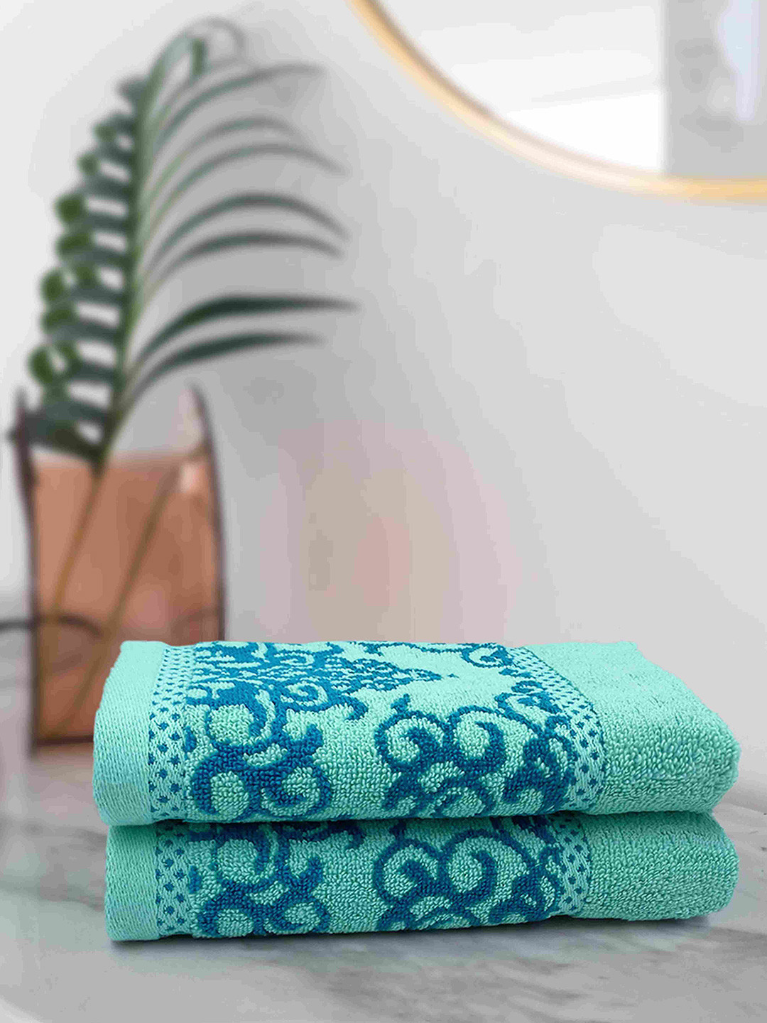 Aura Wedelia Cotton 2 Piece Hand Towel Set - 380 GSM