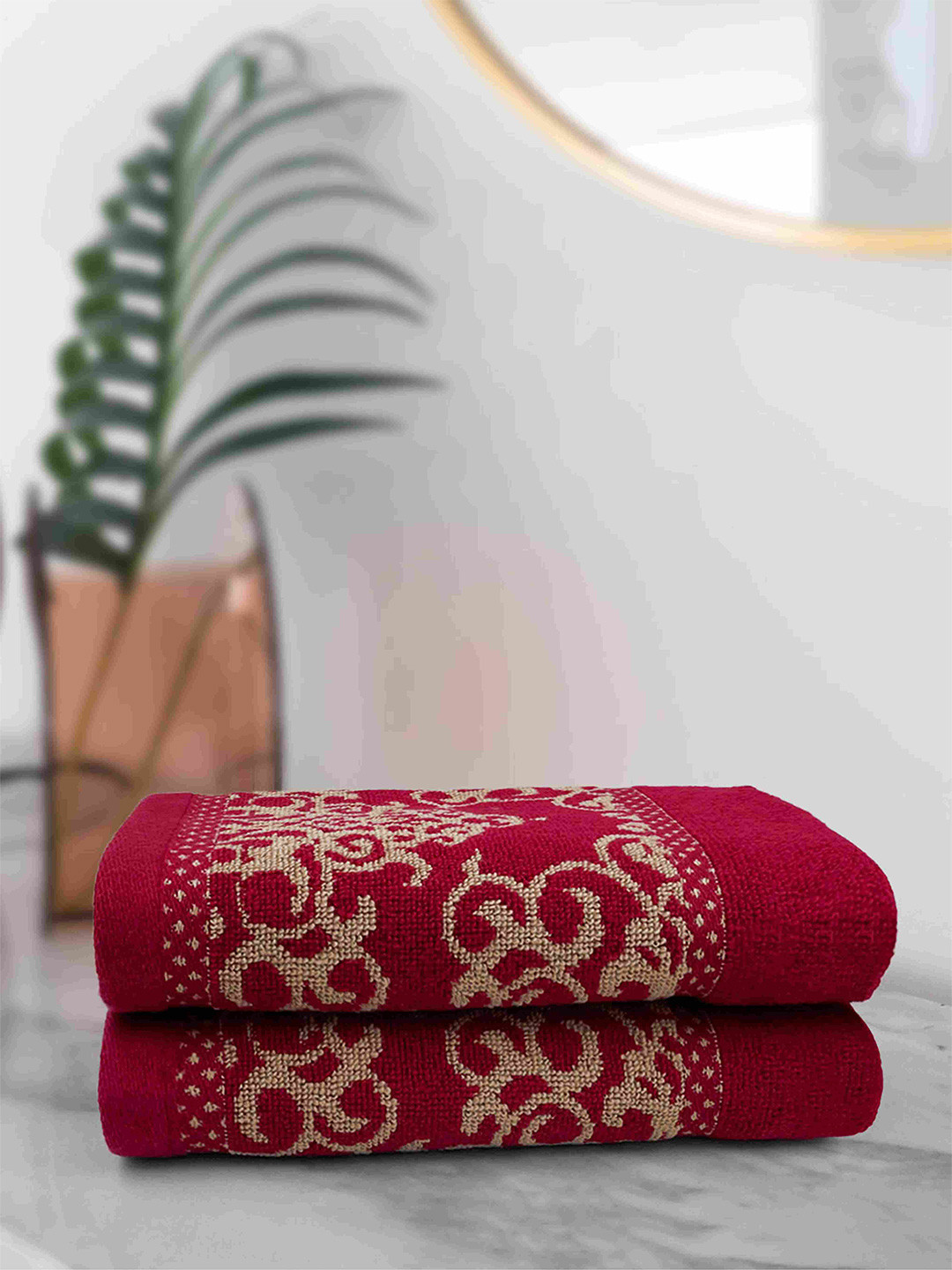 Aura Wedelia Cotton 2 Piece Hand Towel Set - 380 GSM