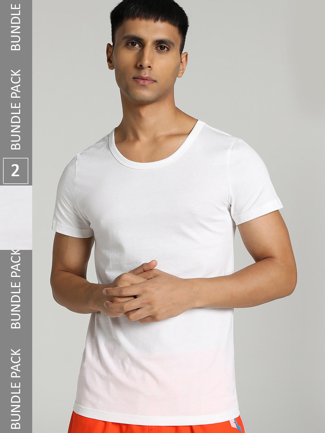 Puma Men White Pack of 3 Basic Crew Neck Innerwear Vests