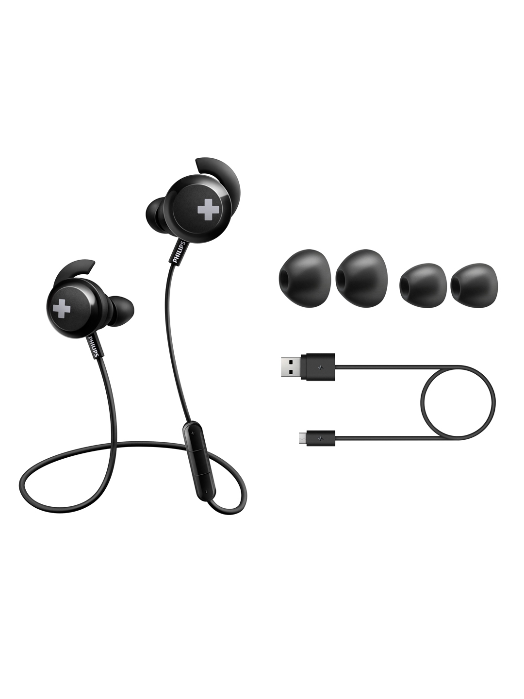 Philips Black Wireless Bluetooth In Ear Headphones with Mic SHB4305BK