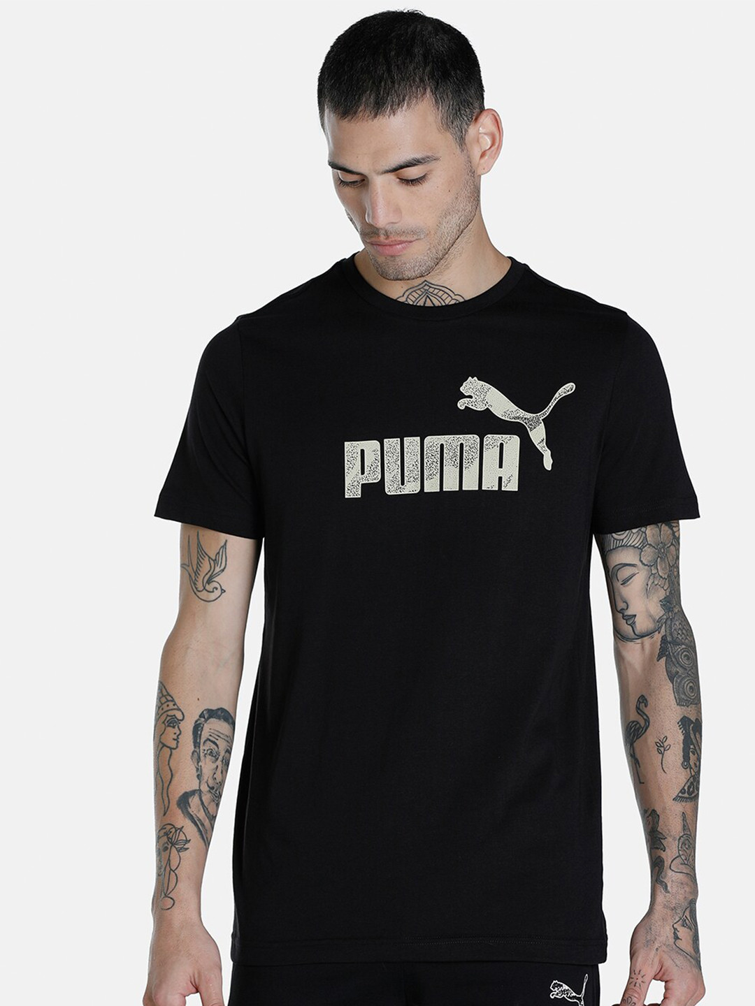 Puma Men No. 1 Logo  Printed Cotton Slim-Fit T-Shirt