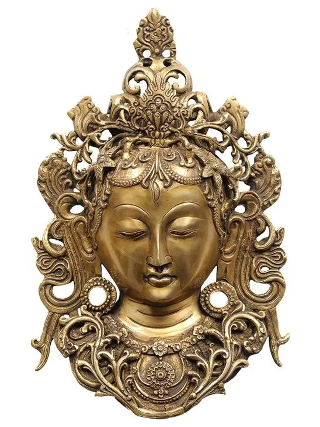 Exotic India Unisex Gold Tibetan Buddhist Wall Art
