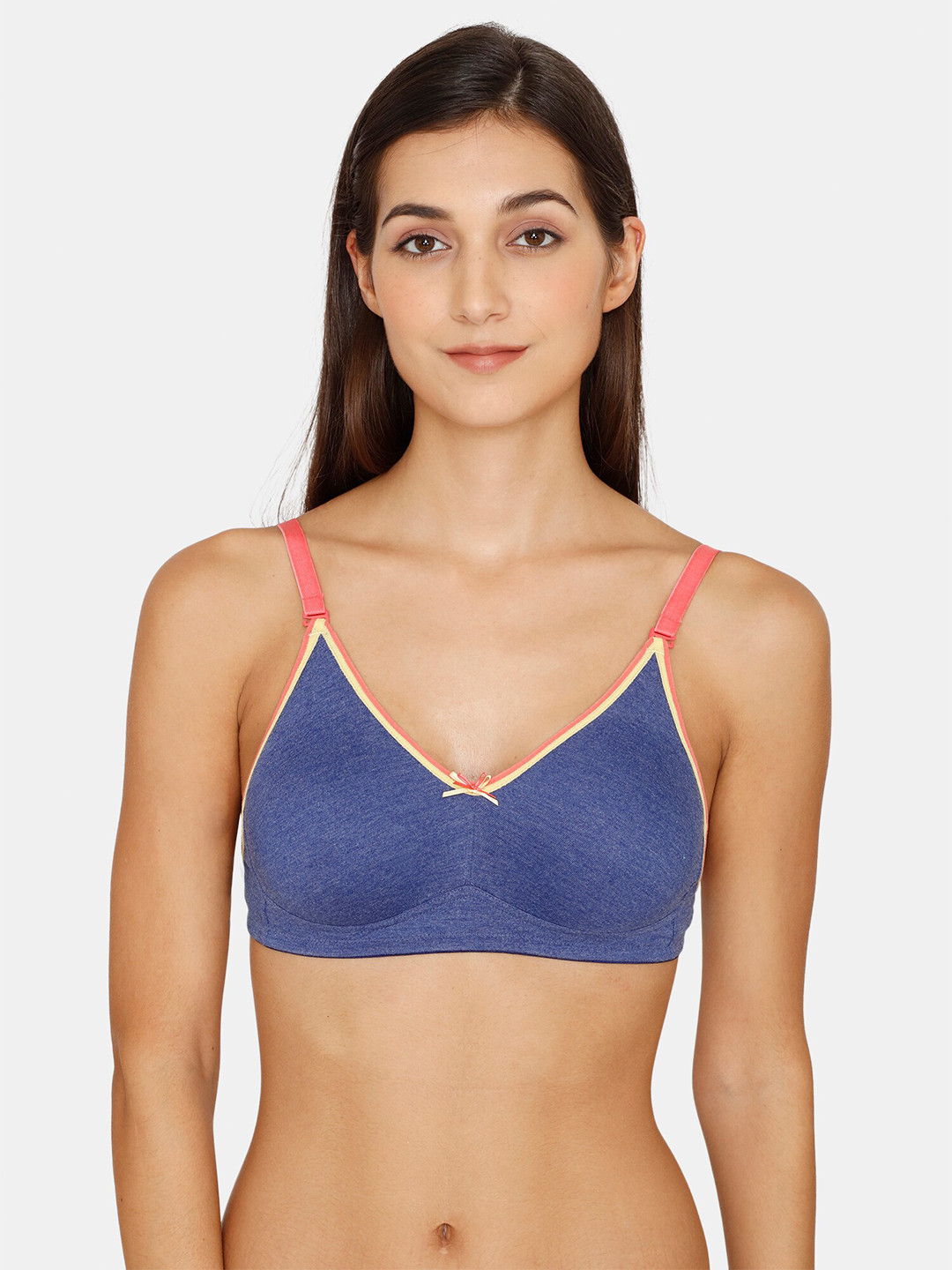 Zivame Women Blue Solid Tshirt Bra
