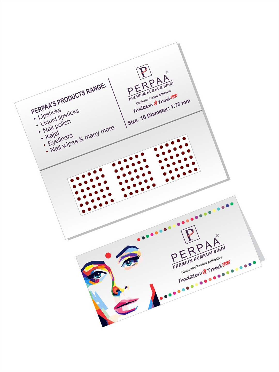 PERPAA Maroon Velvet Kumkum Bindi Box with 15 Flaps - Size 10