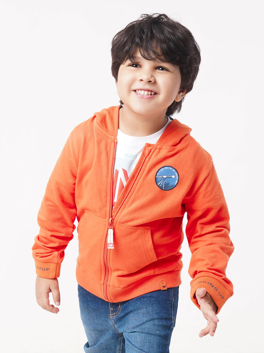 Ed-a-Mamma Boys Orange Puffer Jacket