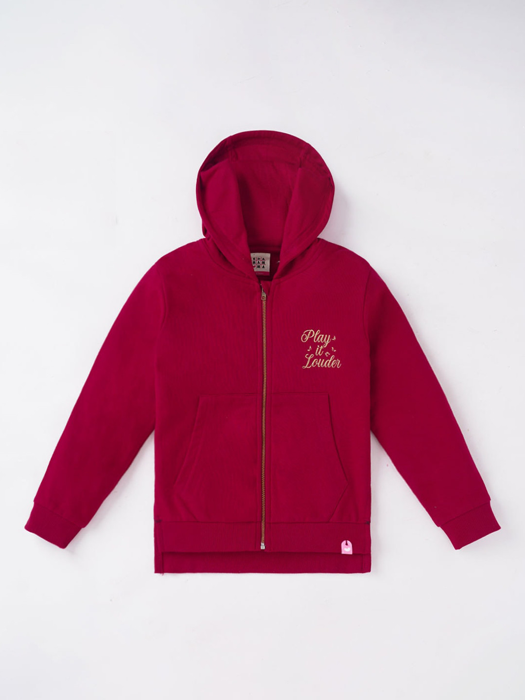 Ed-a-Mamma Girls Maroon Open Front Jacket