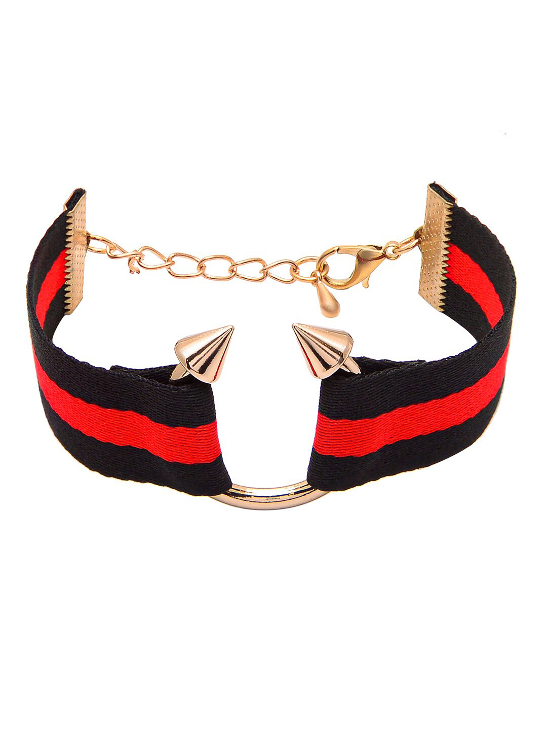 Shining Jewel - By Shivansh Women Black & Red Link Bracelet