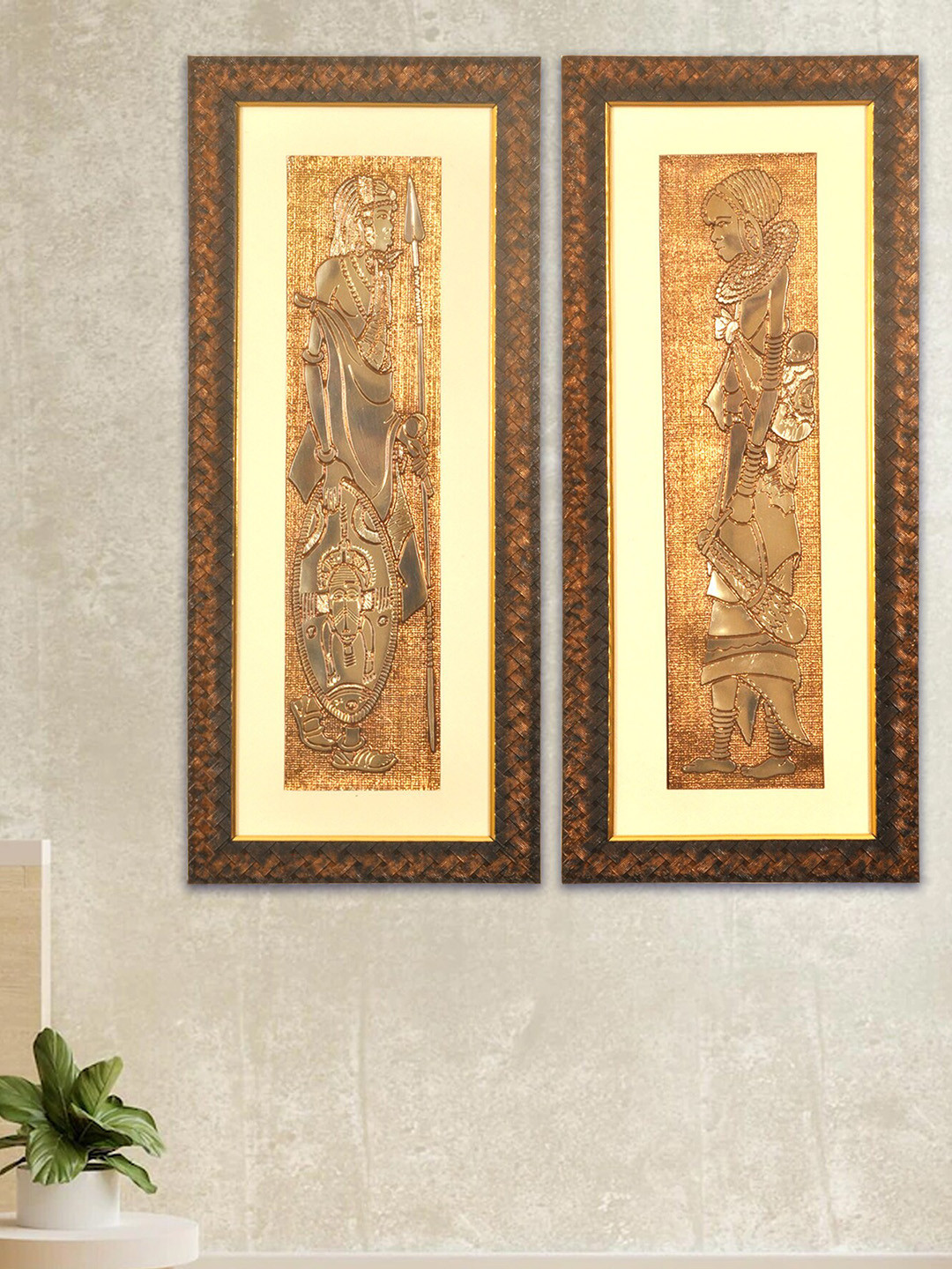 SHREE KALA HOME DECOR Foil Paper Painting Masai Tribe Picture