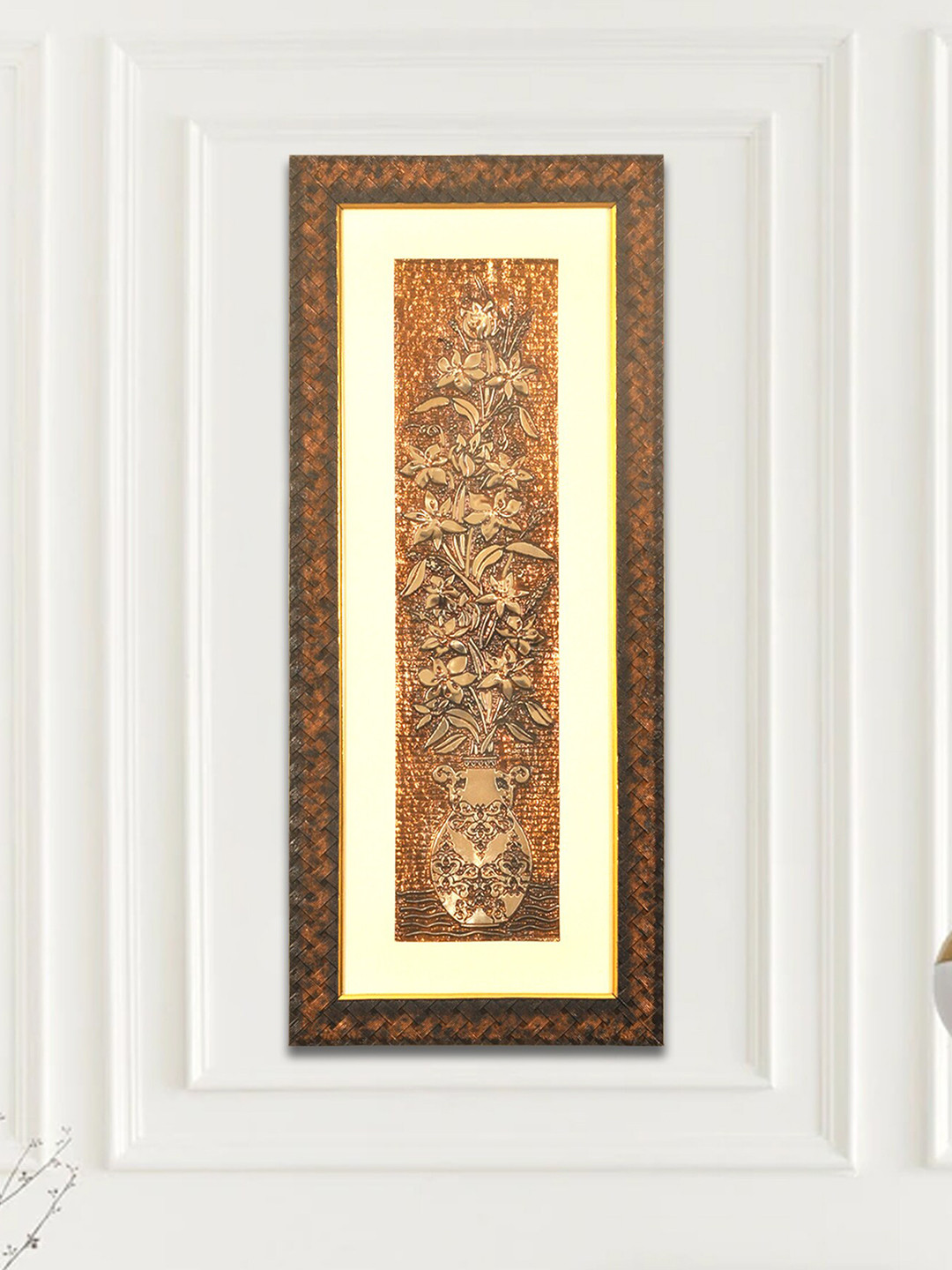 SHREE KALA HOME DECOR Brown & Gold-Toned Egyptian Art Embossed Painting