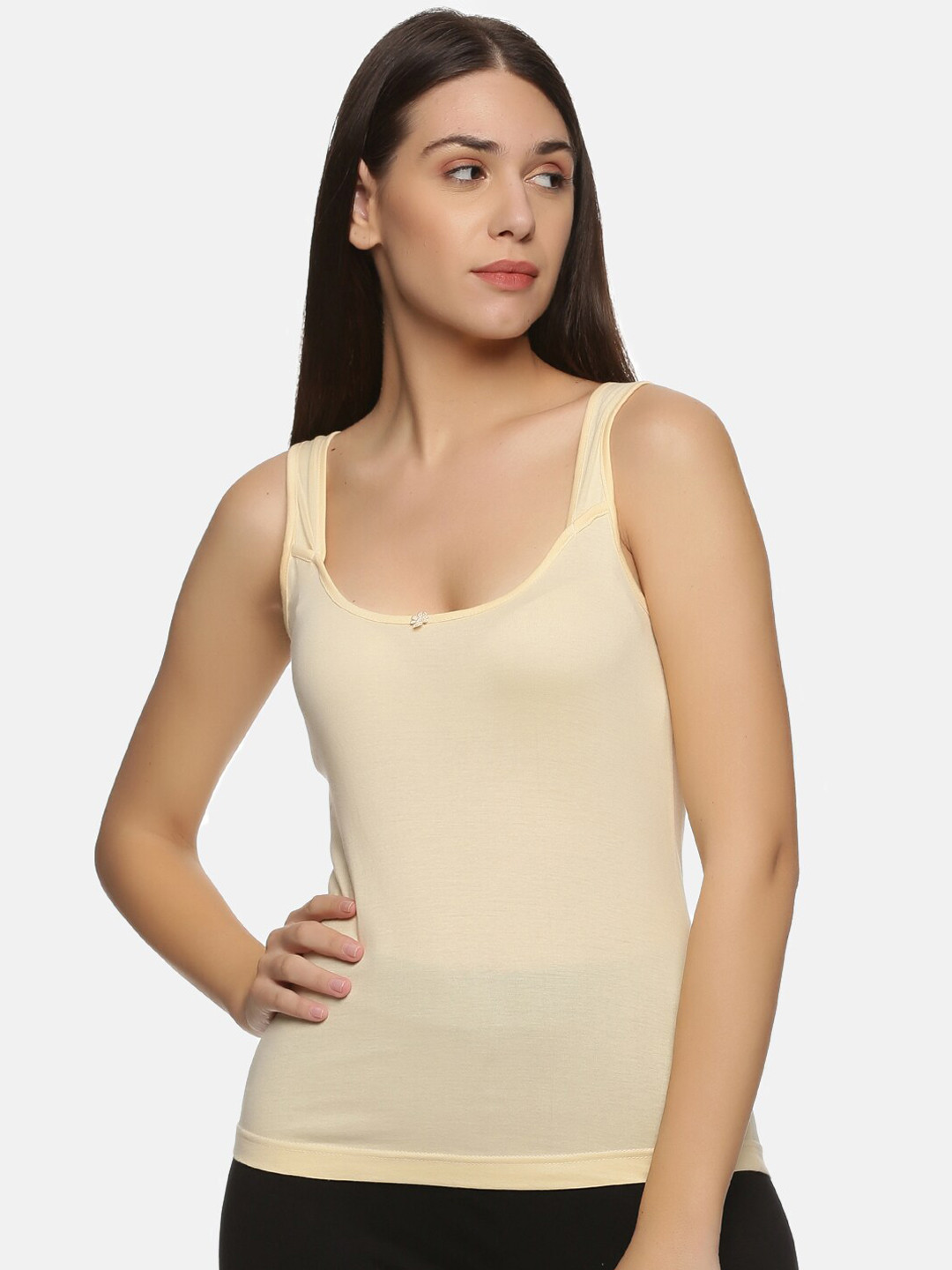 NOT YET by us Women Cream Camisole With Straps