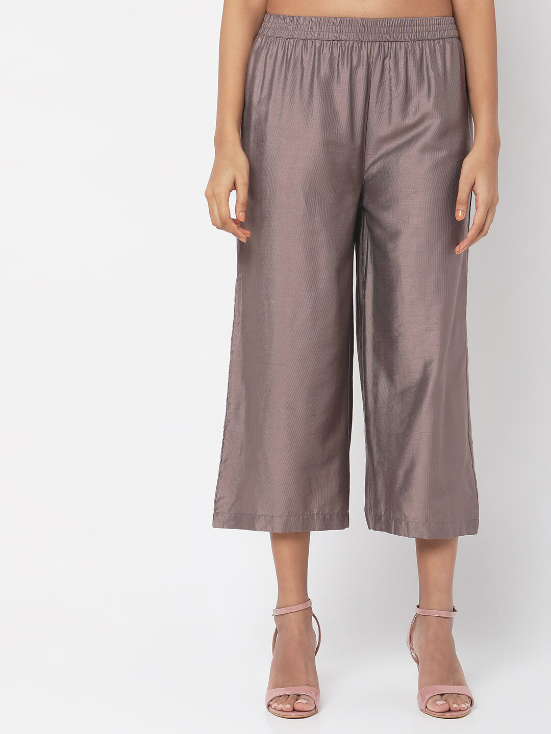 Ethnicity Women Grey Gadhwaal Solid Palazzos