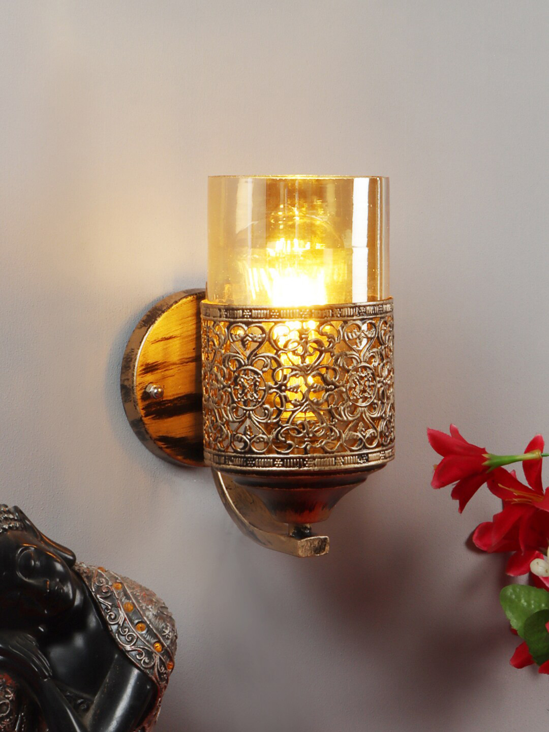 Foziq Antique Gold Wall Lamp