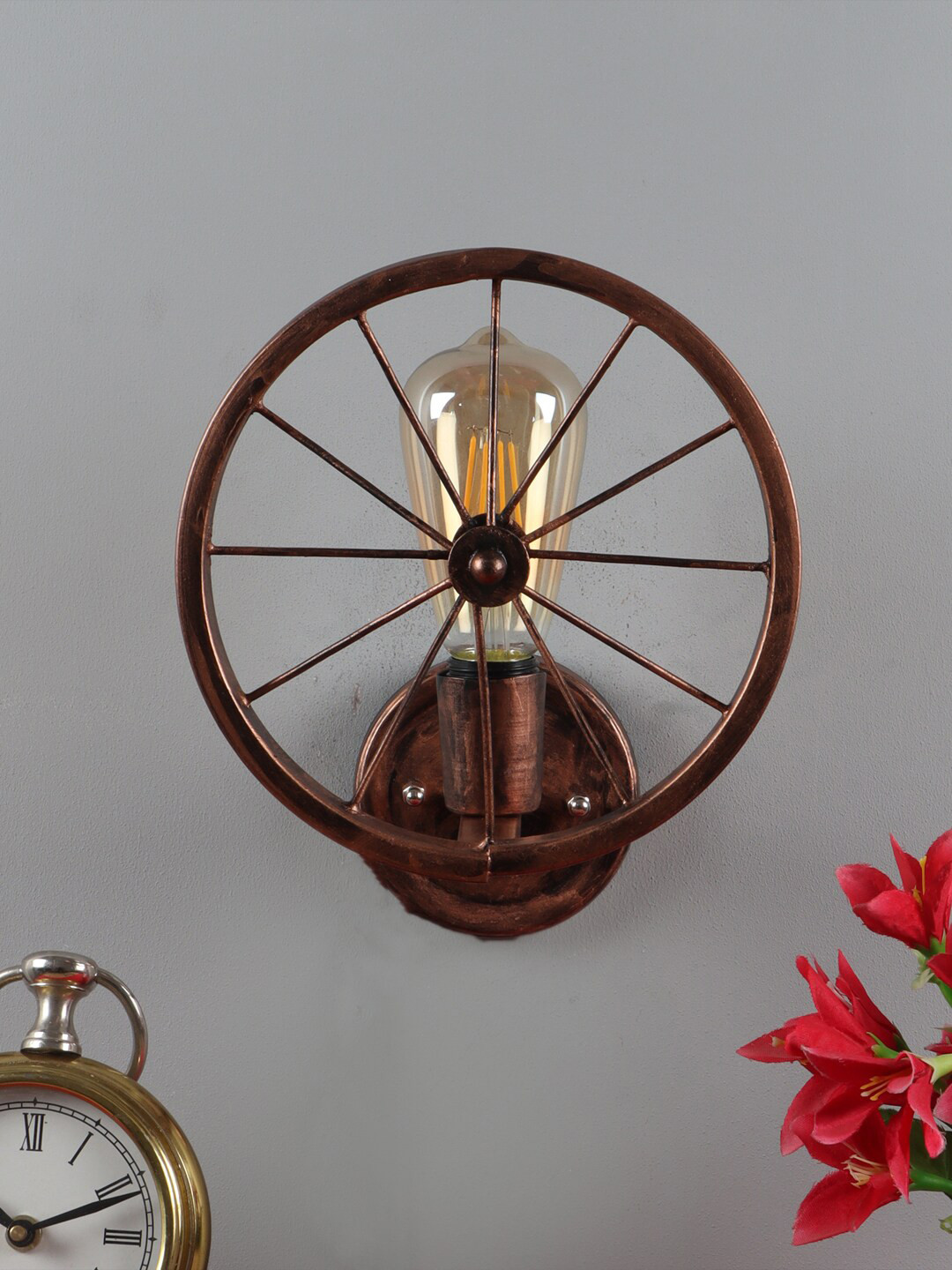 Foziq Antique Gold Wall Lamp