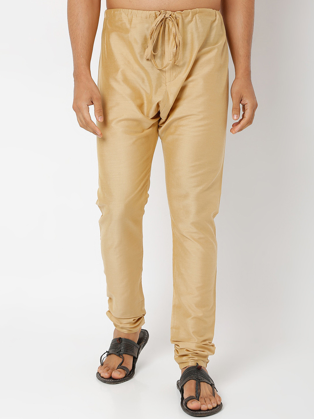 Ethnicity Men Gold Solid Churidar