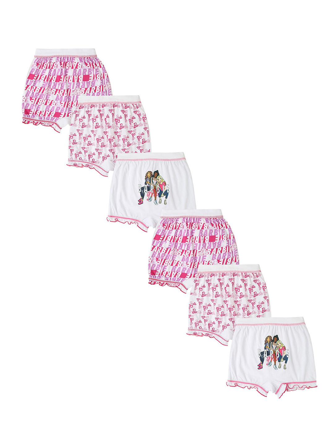 Red Rose Girls Pack of 6 Multicolour Cotton Briefs