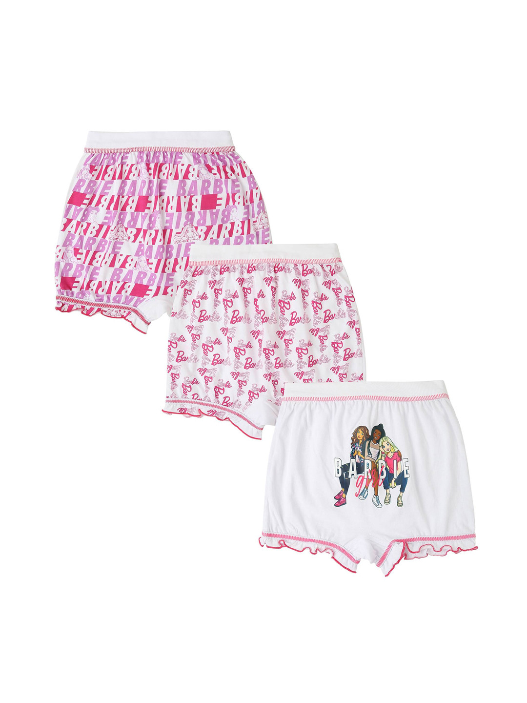 Red Rose Girls Pack of 3 Cotton Briefs BLM217PO3-Multicolor