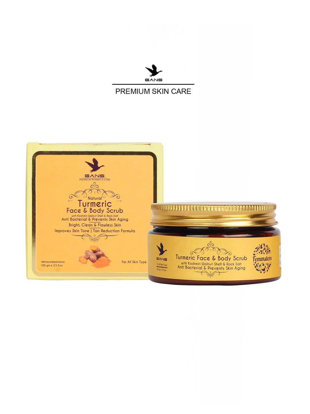 Gans Turmeric Face & Body Scrub 100gm