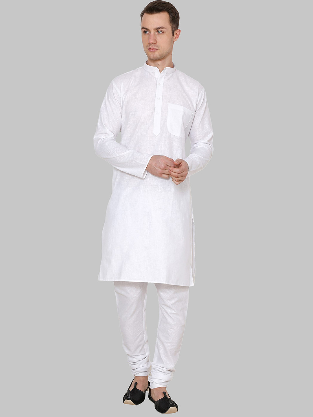 ROYAL KURTA Men White Kurta with Pyjama Set