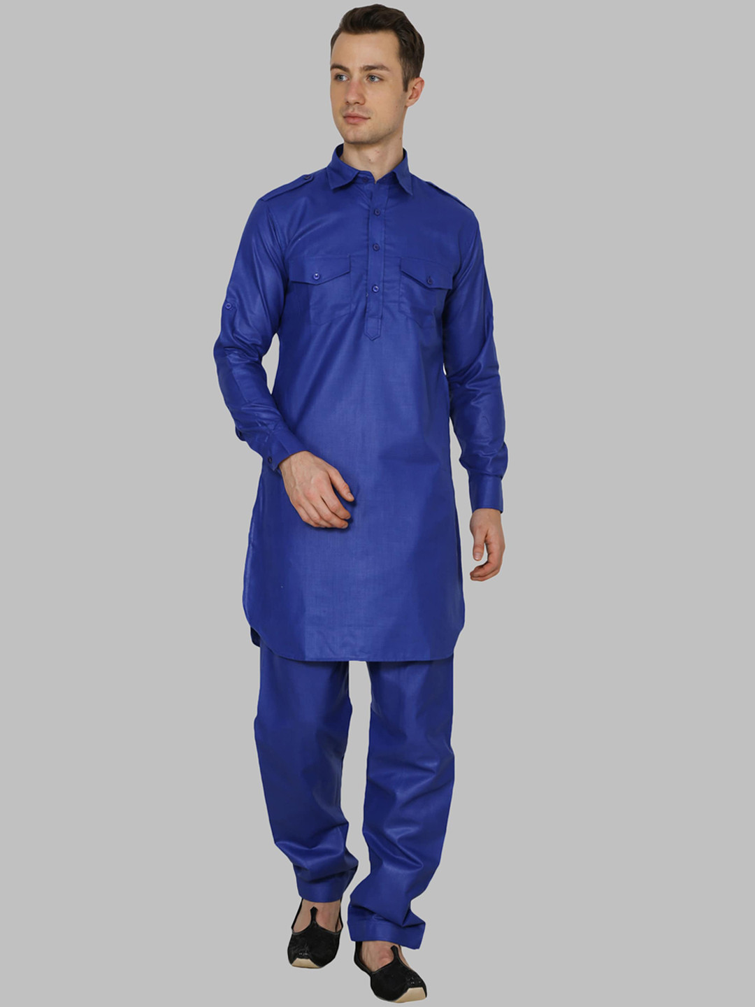 ROYAL KURTA Men Blue Kurta with Salwar