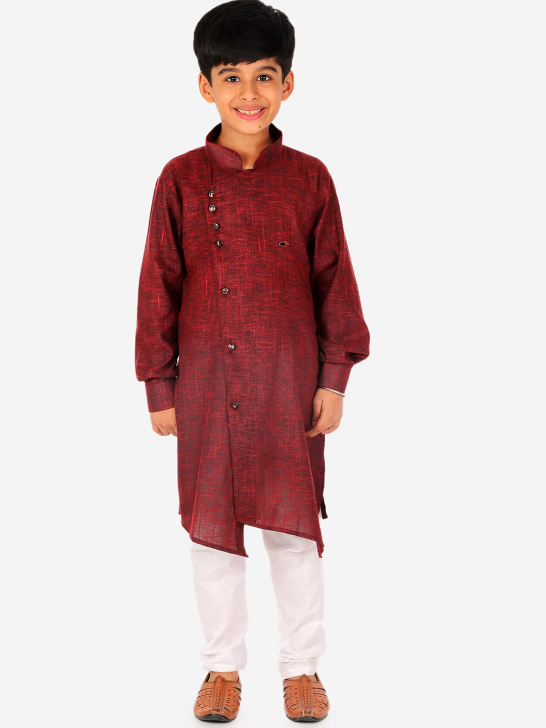 Pro-Ethic STYLE DEVELOPER Boys Maroon Kurta with Pyjamas