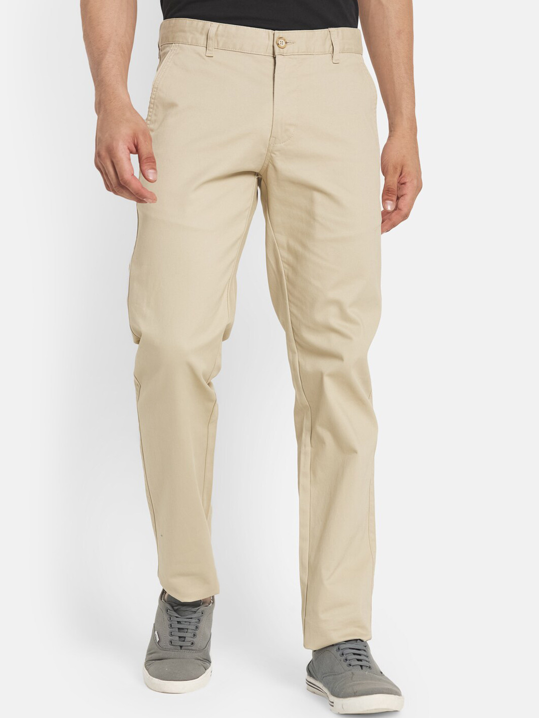 Octave Men Beige Chinos Trouser