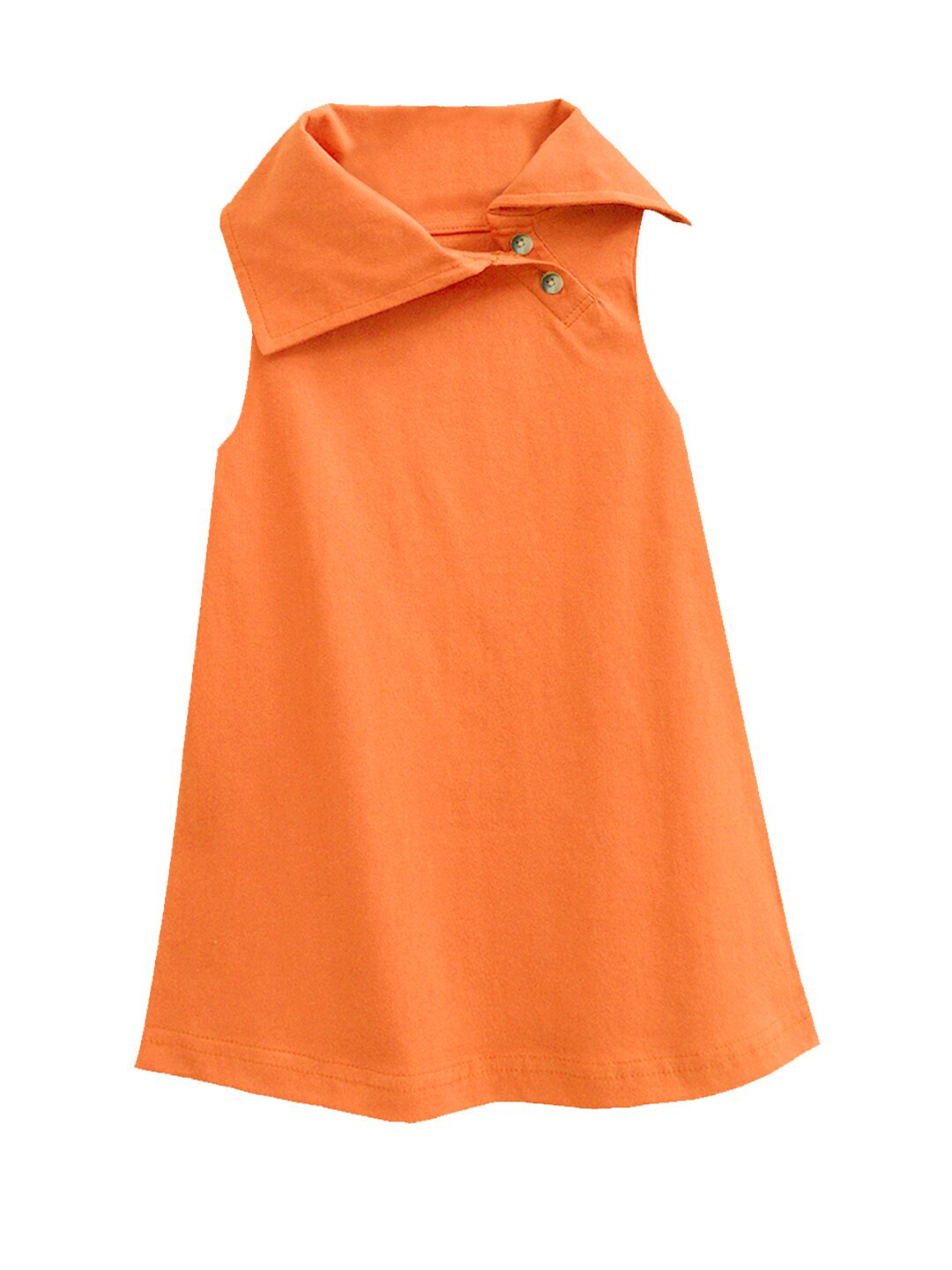 A T U N Orange A-Line Dress