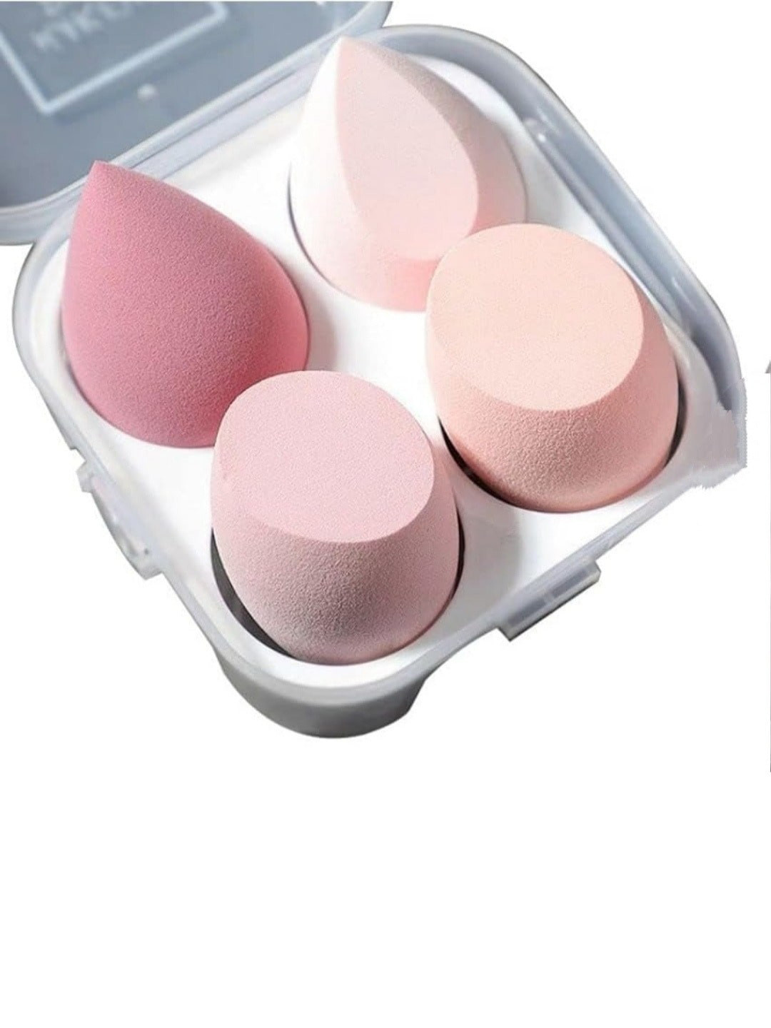 FEELHIGH Set Of 4 Cosmetics Blender Spong In A Storage Box
