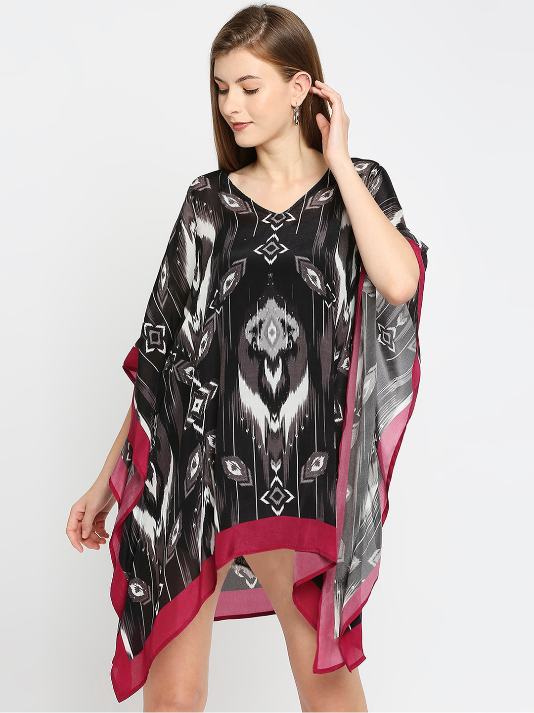 Cloth Haus India Black & White Kaftan Dress