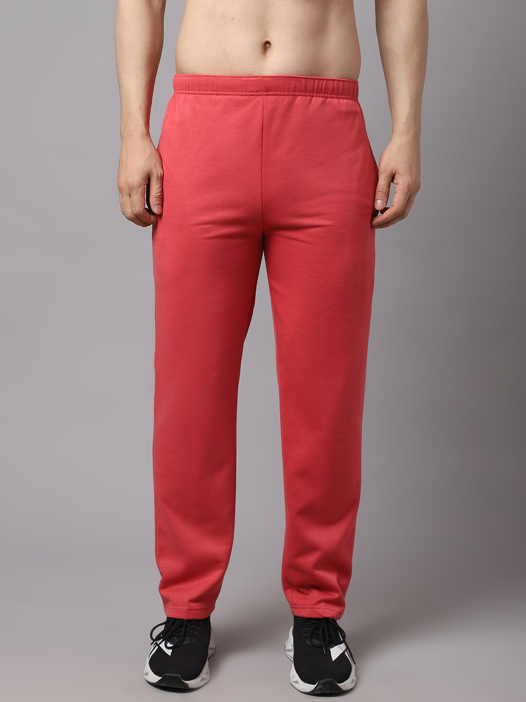 MACK JONNEY Men Pink Solid Track Pants