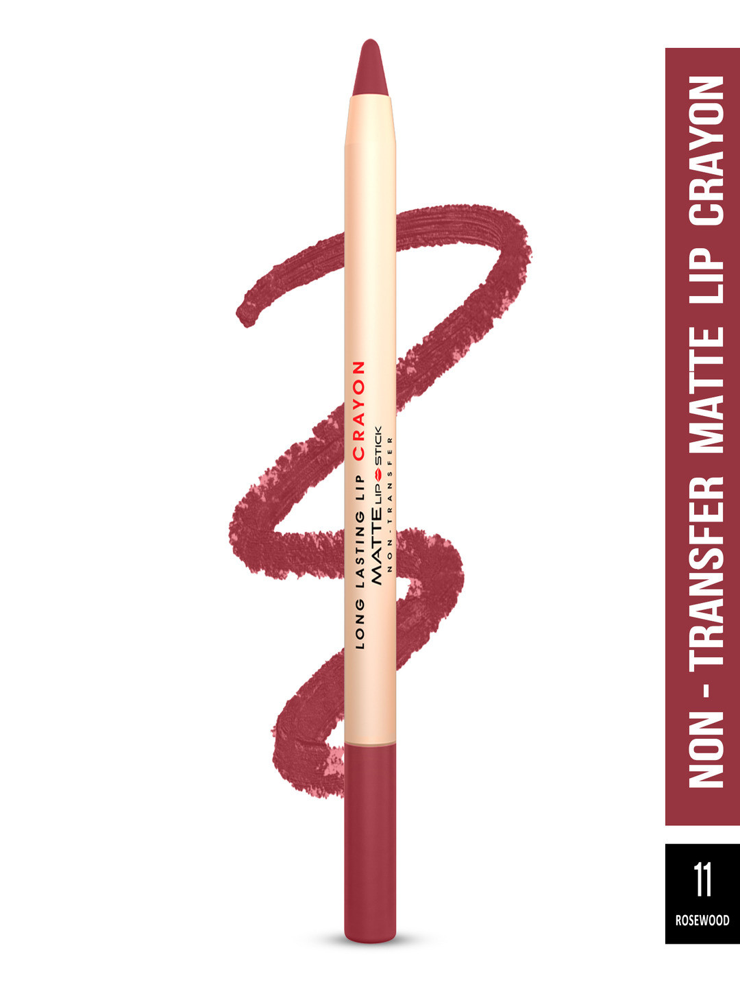SHRYOAN Long Lasting Lip Crayon Matte Lipstick 3.8 g - Rosewood 11
