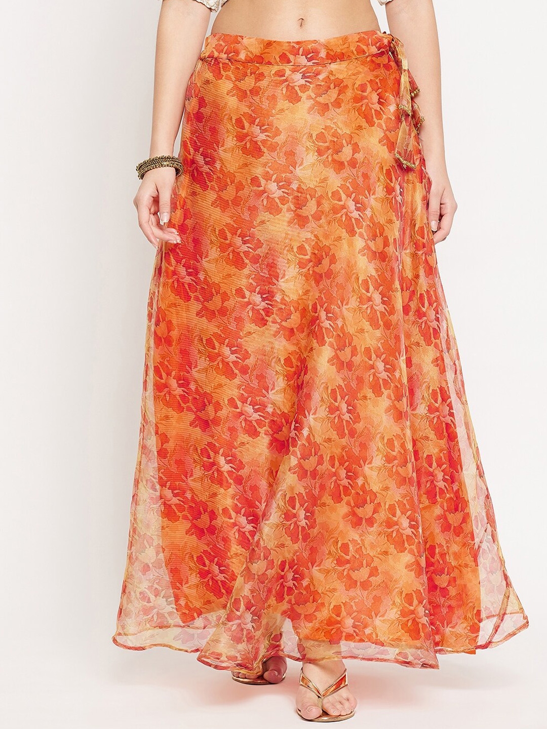 Orange best sale organza skirt