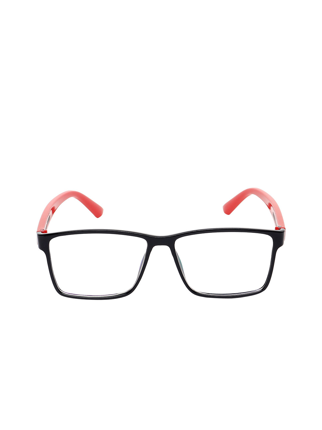 GARTH Unisex Clear Lens & Red Square Sunglasses with UV Protected Lens AERO SQR RED_GRT