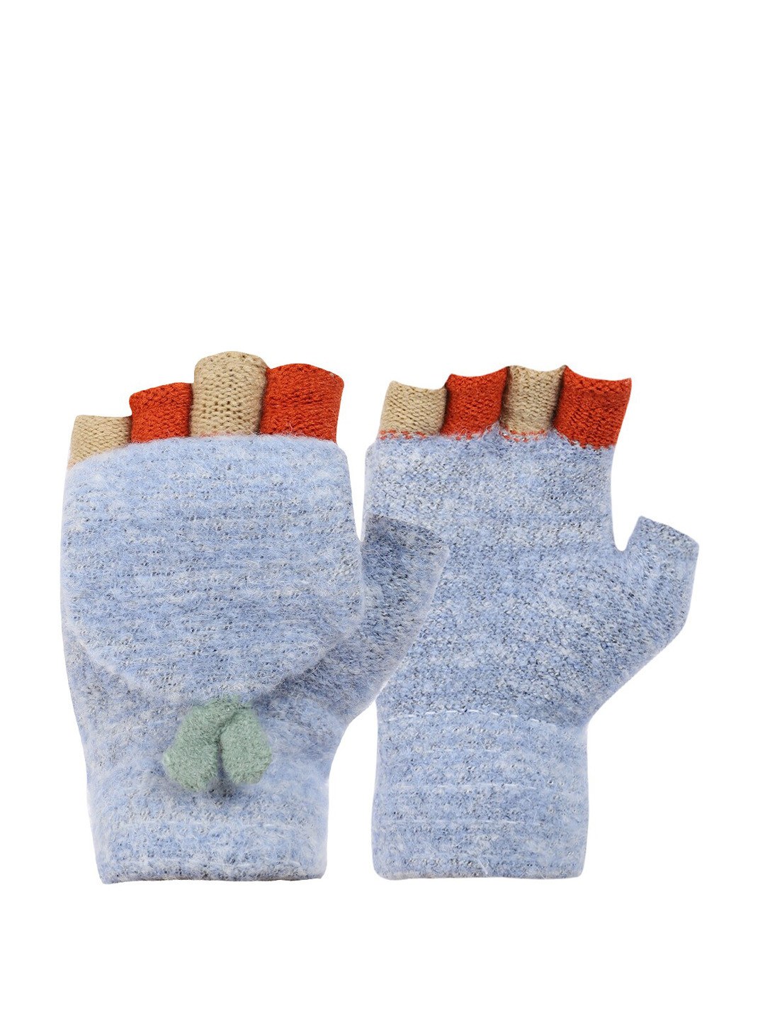 ELLIS Blue & Red Patterned 2 In 1 Gloves