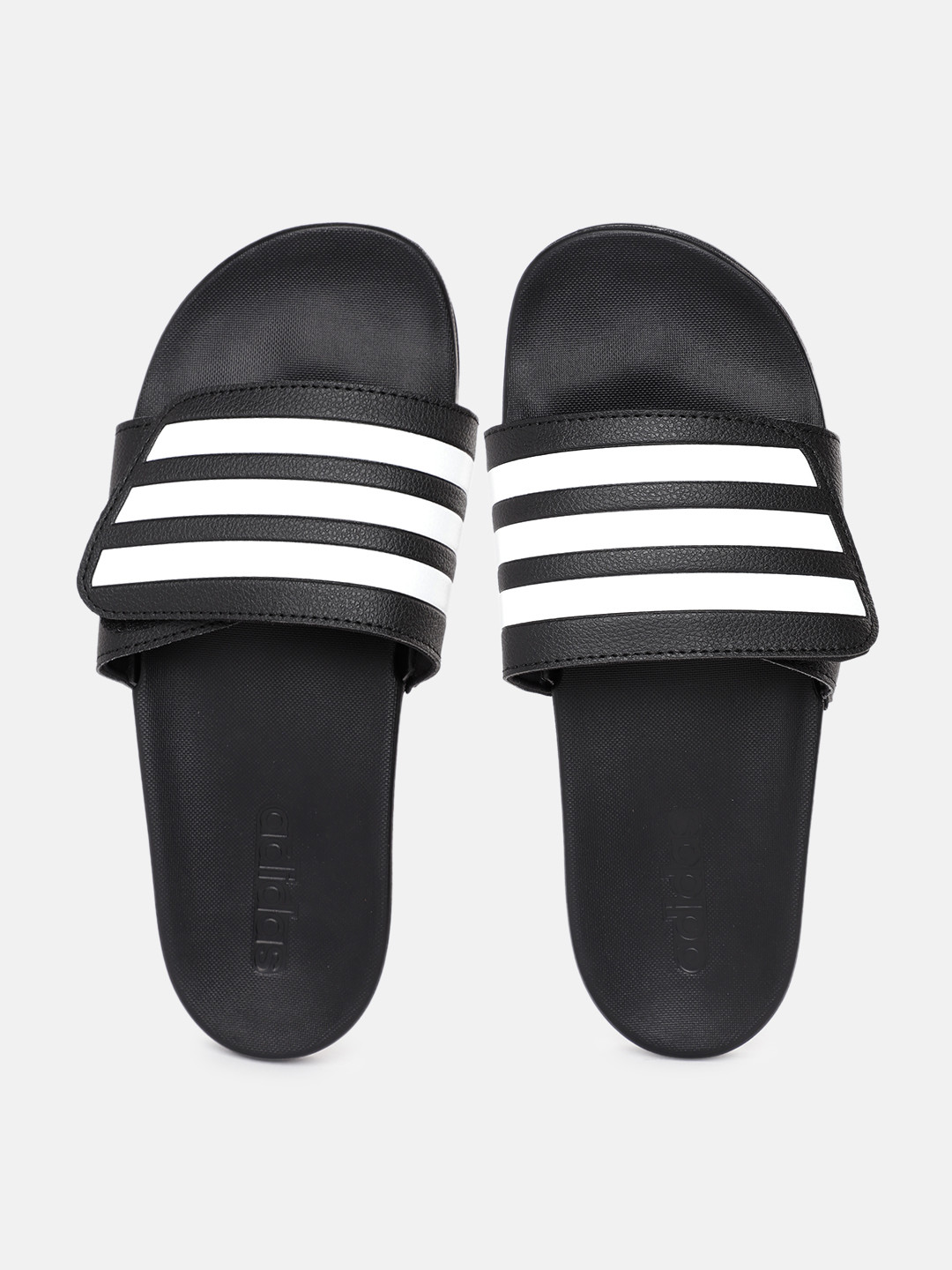 ADIDAS Unisex Striped Adilette Comfort ADJ Sliders