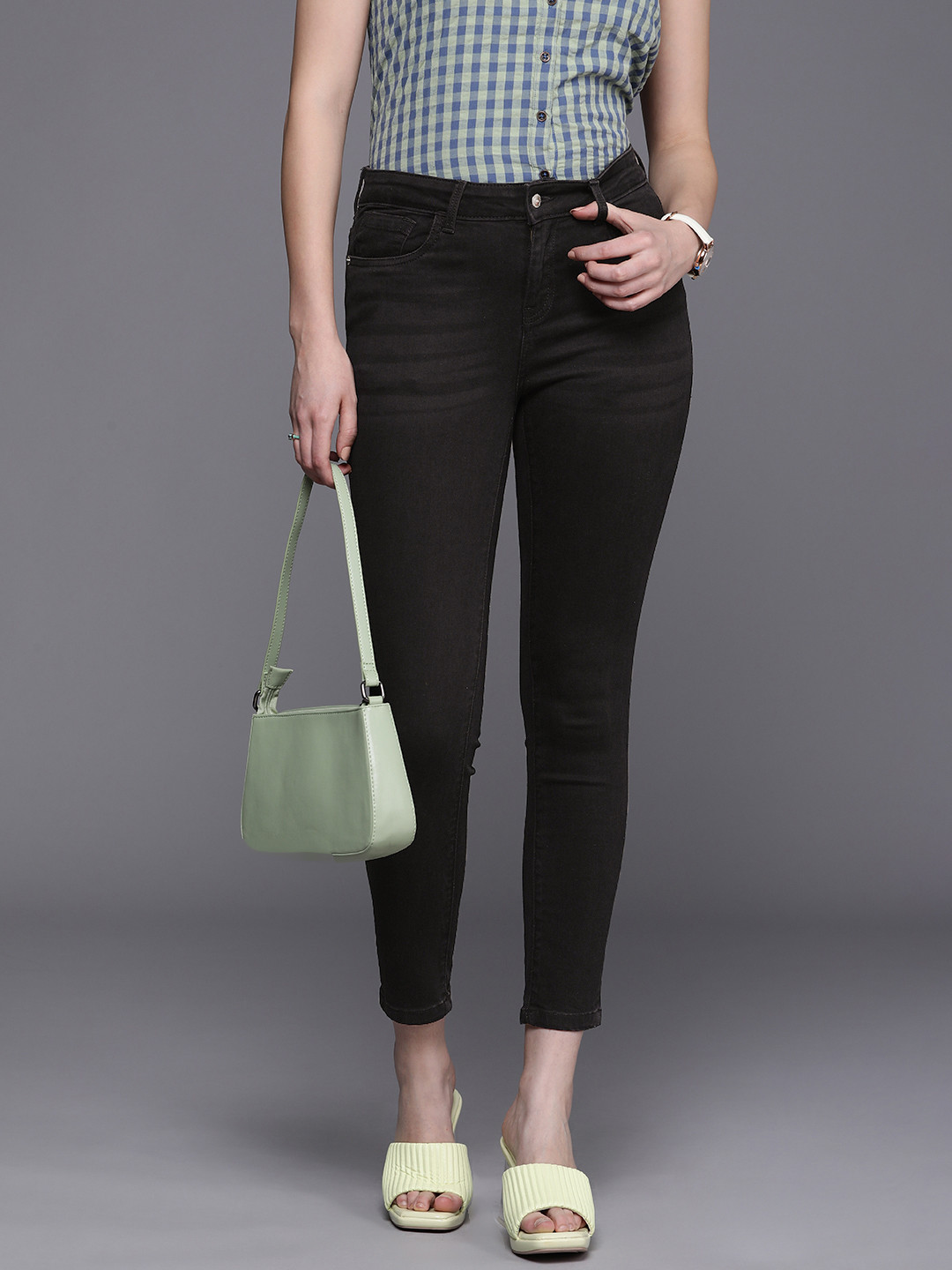 Allen Solly Woman Stretchable Cropped Jeans