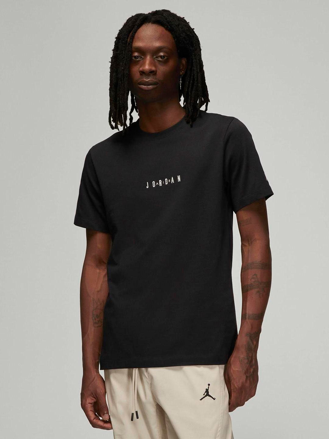 Nike Men Black EMB Jordan AIR Pure Cotton T-shirt