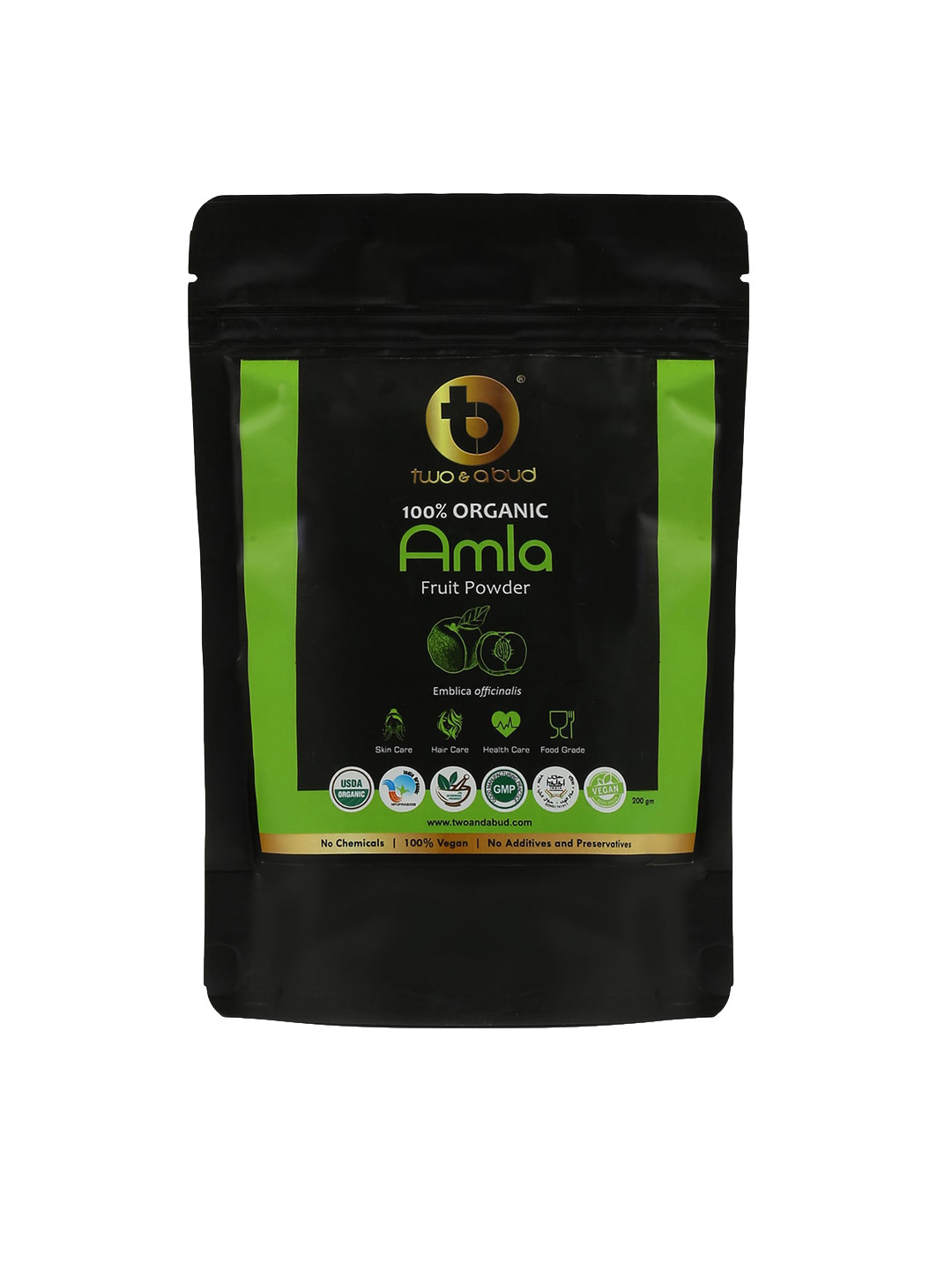 Two & A Bud 100% Organic Amla Fruit Powder 100gm